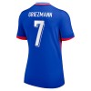 Frankrig Griezmann 7 Kvinde Hjemme EM 2024 - Fodboldtrøjer (S/S)